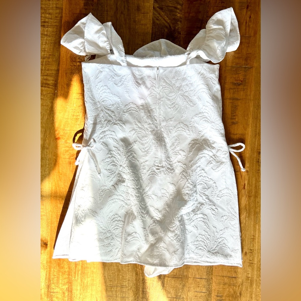 NWT Lilly Pulitzer Zoya Ruffle Romper in Pineapple Pucker Jacquard - Picture 5 of 6